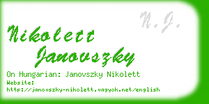 nikolett janovszky business card